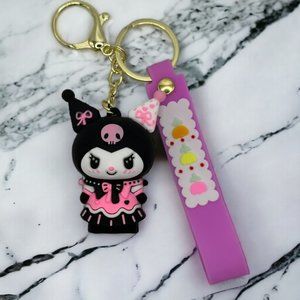 New Keychain Kuromi Anime Sanrio Hello Kitty Accessories Gift for Kids Women